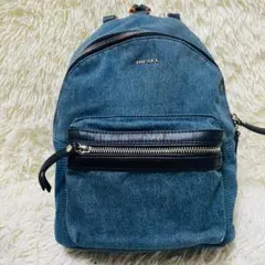 DIESEL デニム リュック メタルロゴ ディーゼル レザー A4のサムネイル