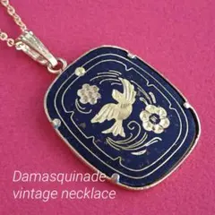 ダマスキナード ネックレス ペンダント スペイン製 象嵌細工 ヴィンテージ