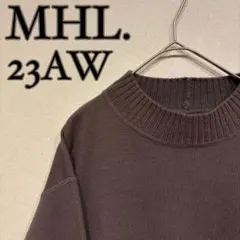 【美品】MHL. マーガレットハウエル 23AW ハイネック ウール ニット
