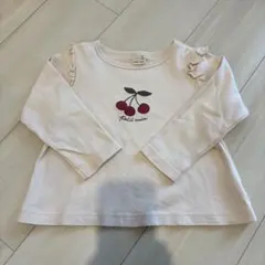 petit main チェリープリント長袖カットソー110