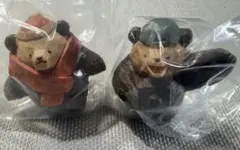 木彫り風 フィギュアコレクション たかはたまさお カメラ熊 首元温め熊