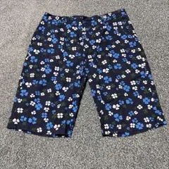 BEAMS HEART 花柄 ハーフパンツ ネイビー Lサイズのサムネイル