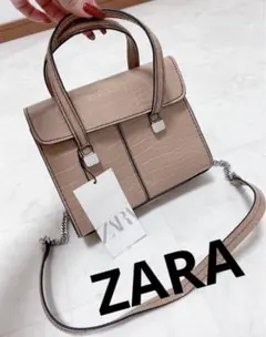 ZARA クロコダイル　ハンドバッグ