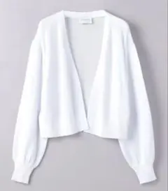 ユナイテッドアローズ5G ノーボタン ニットカーディガン ショート丈