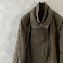 ヴィンテージ　ジャケット　重ね着風　フルジップ　アースカラー　シンプル　LO17