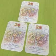 ダッフィーアンドフレンズ　20周年　ステッカー　3枚 シール ディズニー ③