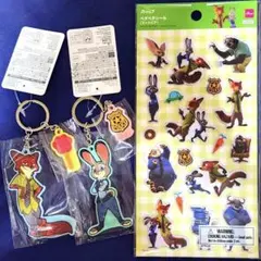 ダイソー ディズニー ズートピア　キーホルダー ジュディ&ニック セット