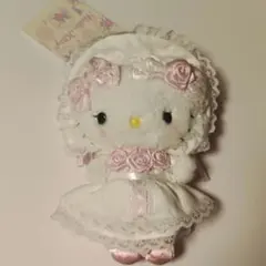 サンリオ ハローキティ ホワイトフリル　マスコット　マスコットホルダー