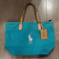 【POLO Ralph Lauren】トートバッグ ターコイズブルーのサムネイル