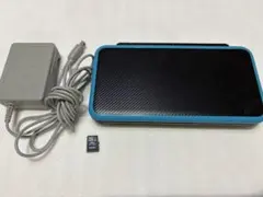 NEWニンテンドー2DSLL ブラックターコイズ　本体　アダプター　SDカード