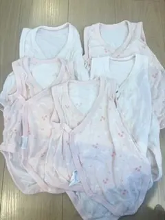 ユニクロ　コットンメッシュボディスーツ　ノースリーブ　前開き　70 ５枚