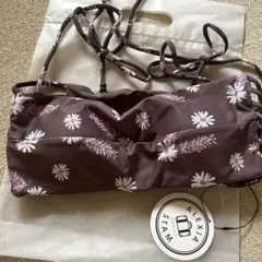 ALEXIA STAM ダークブラウン 花柄 ビキニ Lサイズ