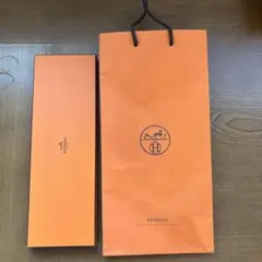 【美品】HERMES オレンジ ギフトボックス