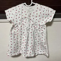 Petit Bateau プチバトー ハート柄半袖ワンピース 12m(74cm)のサムネイル