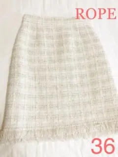 タイトスカート　ウール　チェック