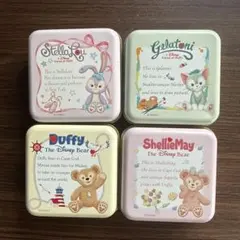 ディズニーダッフィーフレンズキャラクター小物入れ4個セット