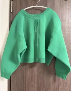 グリーン カーディガン Mサイズ