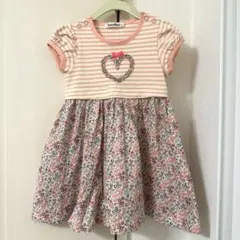 【未使用】familiarファミリア　ピンクリバティワンピース　ファミちゃん90