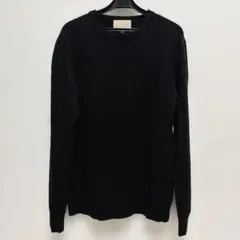 ［美品］ユナイテッドアローズ★黒ケーブルニット カシミヤセーター