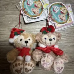 ☺︎︎ダッフィー シェリーメイ クリスマス ぬいぐるみストラップ