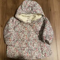 美品　baby GAP 花柄 ボア中綿ジャケット アウター　80cm