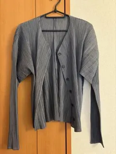 【未使用】プリーツプリーズ 変形カーディガン 横プリーツ 羽織り 長袖 PLEATS PLEASE ISSEY MIYAKE - PLEATS PLEASE(プリーツプリーズ