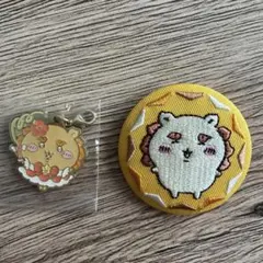 ちいかわ　まじかるちいかわ メタルチャーム　刺繍缶バッジ シーサー