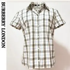 バーバリー ロンドン 半袖シャツ チェック柄 シャツ カジュアル トップス
