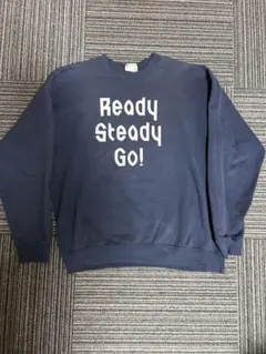 Hanes ネイビー スウェット Lサイズ Ready Steady Go!