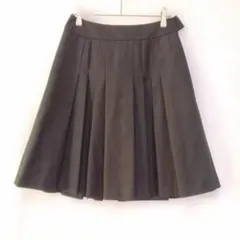 COMM CA MODELS ブラック プリーツひざ丈スカート サイズ38