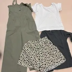 オールインワン　Tシャツ　ロングTシャツ　ショートパンツ　４点セット140センチ