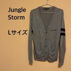 【Jungle Storm】メンズ/長袖/カーディガン/グレー/ラインのサムネイル