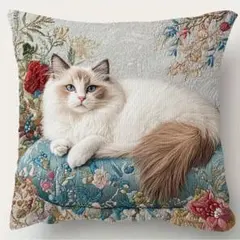 〜Pp様専用〜 ラグドールサイベリアンペルシャ猫&ギターを弾く猫クッションカバー