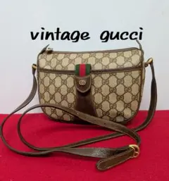 美品 極上！gucci シェリーライン ショルダーバッグ オールドグッチ 廃盤