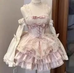 星箱works フルール・ド・シフォン エンパイアワンピース ピンク