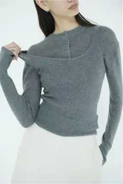 CLANE BUTTON CARDIGAN TANK SET