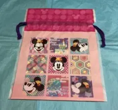 ミッキー ミニー 巾着袋 大きめ
