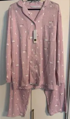 パジャマ Lルームウェア レディース 襟付き長袖長ズボン未使用