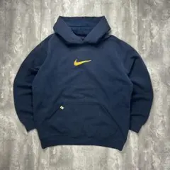 ナイキ 刺繍ロゴ ロゴタグ スウェットパーカー ネイビー XL 6041