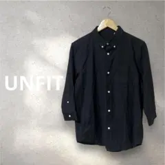【UNFIT】UNITED NATION 七分袖 BDシャツ L 黒 ストレッチのサムネイル