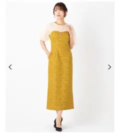【美品】LAGUNAMOONラグナムーンドレスマスタード/Sのサムネイル