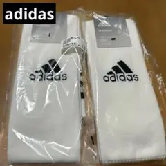 【新品】adidas アディダス サッカーソックス 白 × 黒 2点
