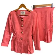 Private Label ウール100% コーラルピンク スーツセット
