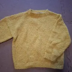 130cm イエロー セーター 長袖 女の子 おしゃれ 小学生 小学校