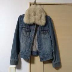 ファー付きデニムジャケット サイズ11