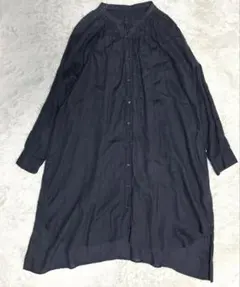 nest Robeネストローブ リネン ギャザー チュニック　ワンピース 黒