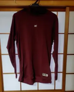 Mizuno バーガンディ エンジ　長袖アンダーシャツ L