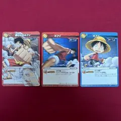 ミラクルバトルカードダス ワンピース ルフィ P OP34 Vジャンプ 2枚
