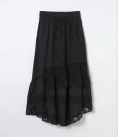 【新品】JEANASIS パッチワークコットンレーススカート/646049のサムネイル