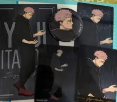 虎杖悠仁　描き下ろし　缶バッジ　クリア　ミニカード　雨ver.　ドンキ　呪術廻戦